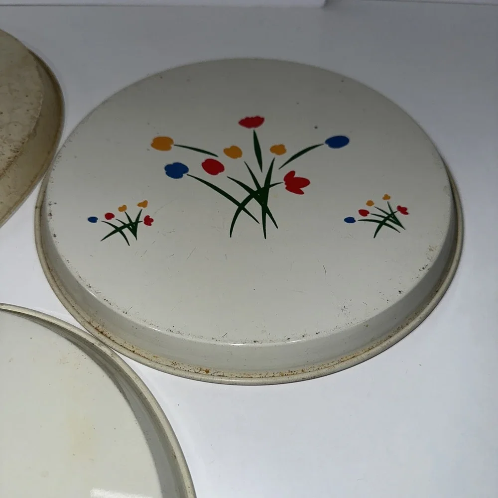 3 Vintage‎ MCM Walmart 1950's Stovetop Covers Tulip